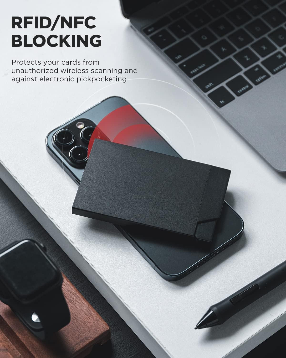 VULKIT Credit Card Holders for Men RFID Blocking Aluminium Metal Card Holder Pop Up Card…: Infographics