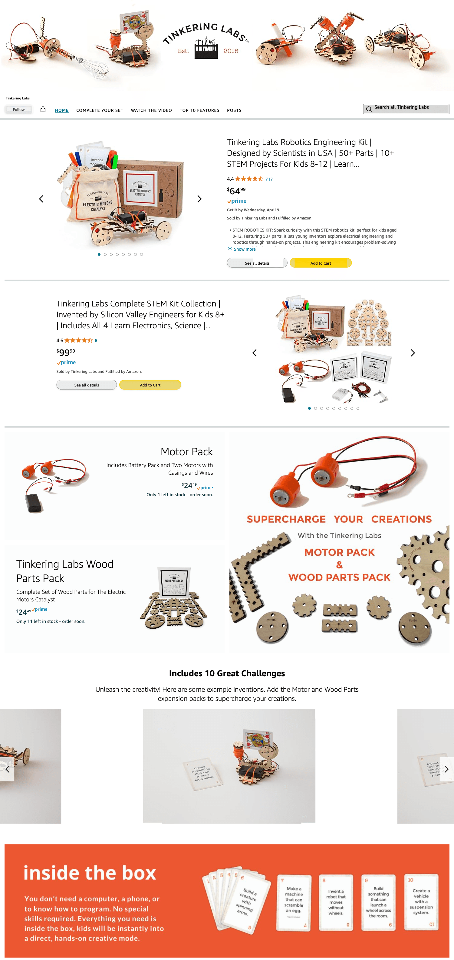 Storefront for Amazon.com: Tinkering Labs