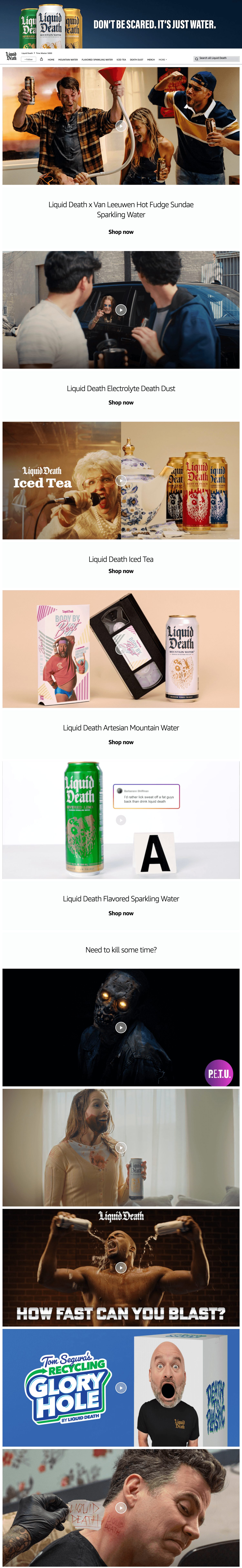 Amazon.com: Liquid Death: Time Waster 5000: Storefront