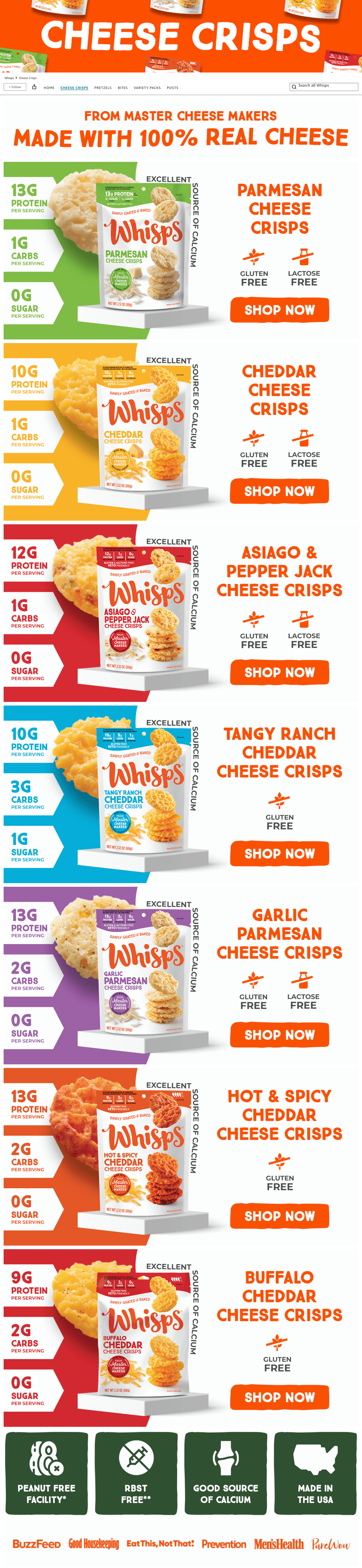 Amazon.com: Whisps: Cheese Crisps: Storefront