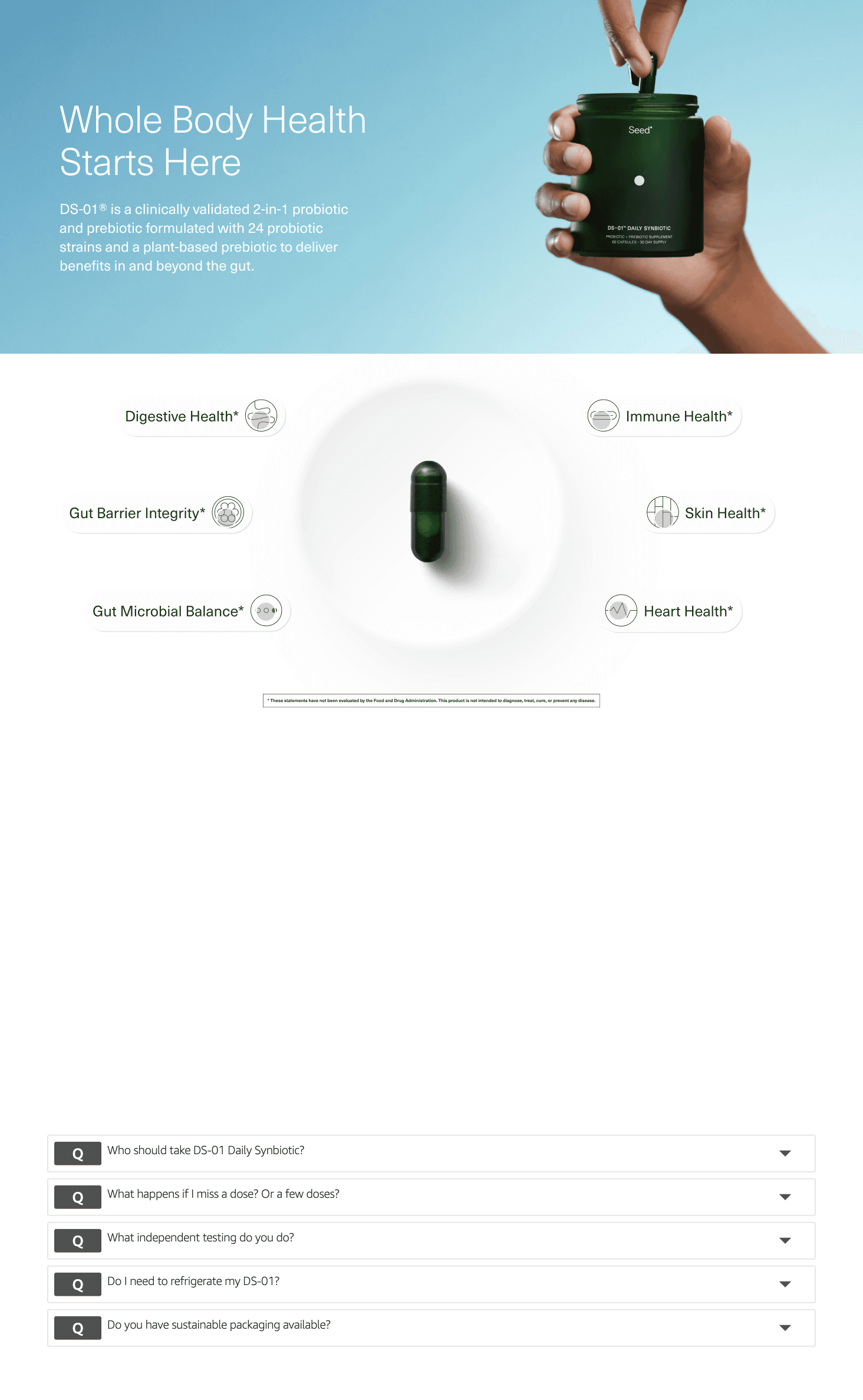 Amazon.com: Seed DS-01 Daily Synbiotic: A+ Premium