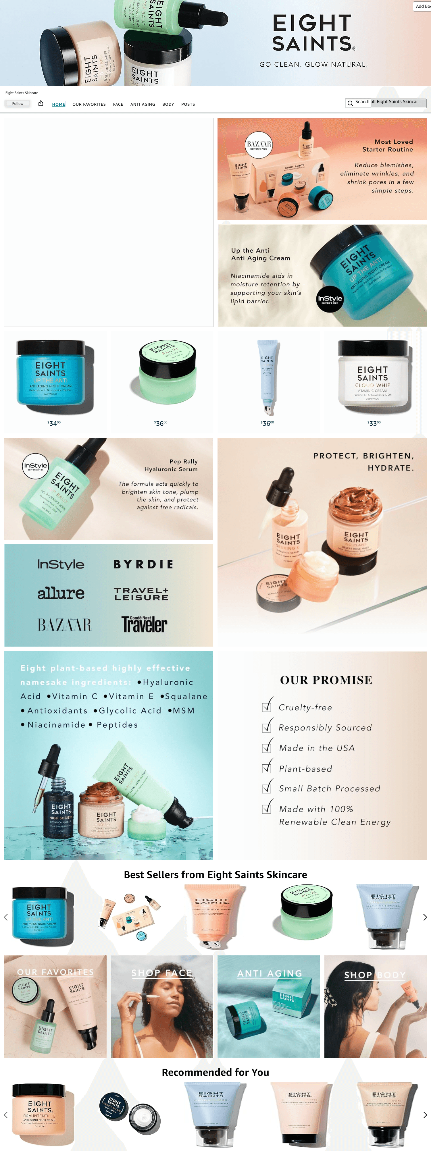 Storefront for Amazon.com: Eight Saints Skincare
