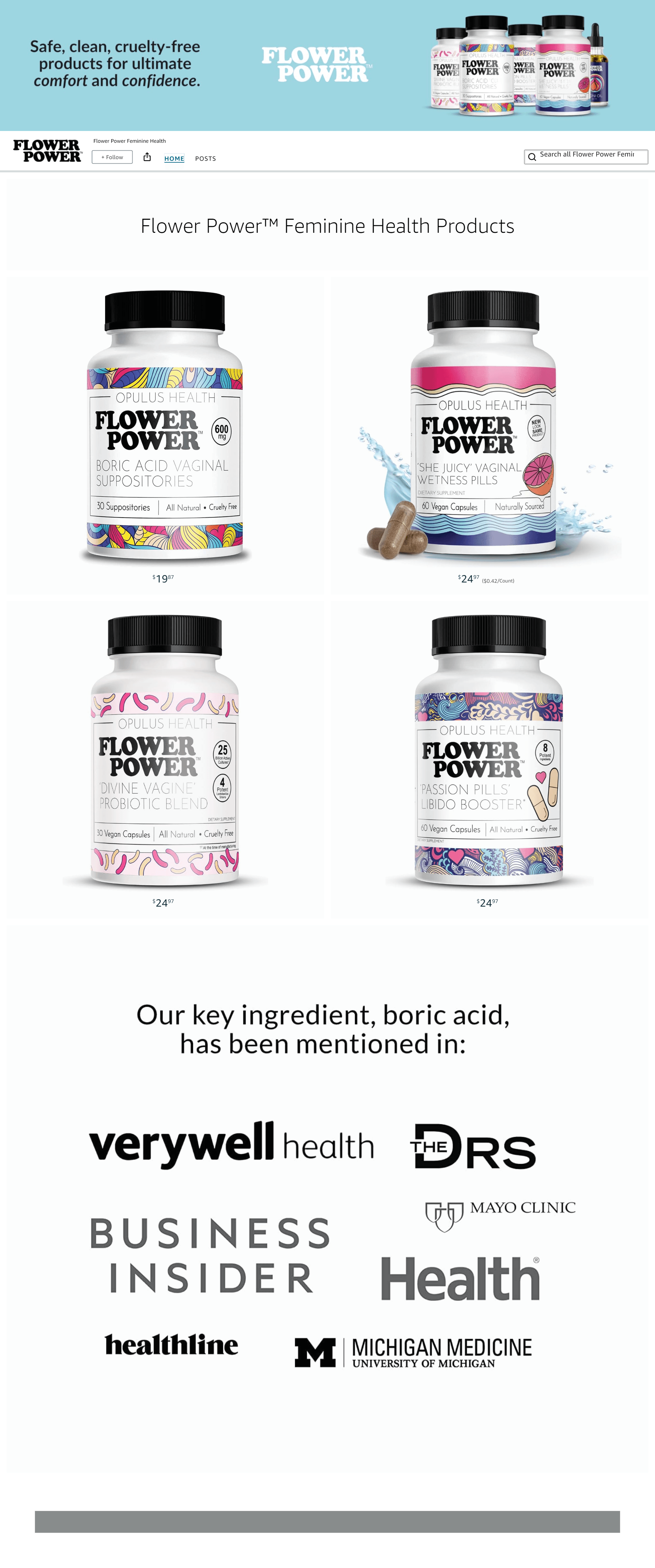 Storefront for Amazon.com: Flower Power Feminine Health