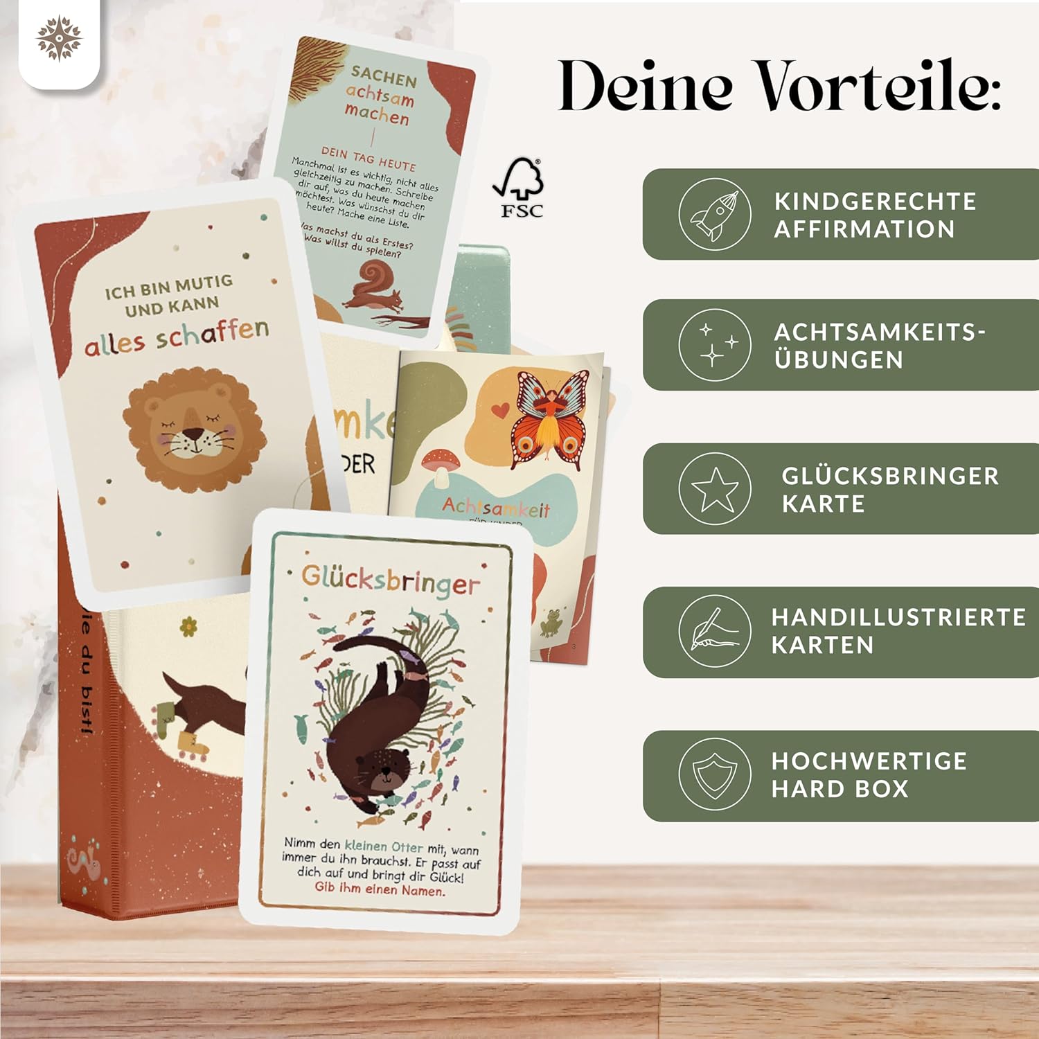 Lebenskompass Achtsamkeitskarten für Kinder Affirmationskarten Kinder für positives Denken: Infographics