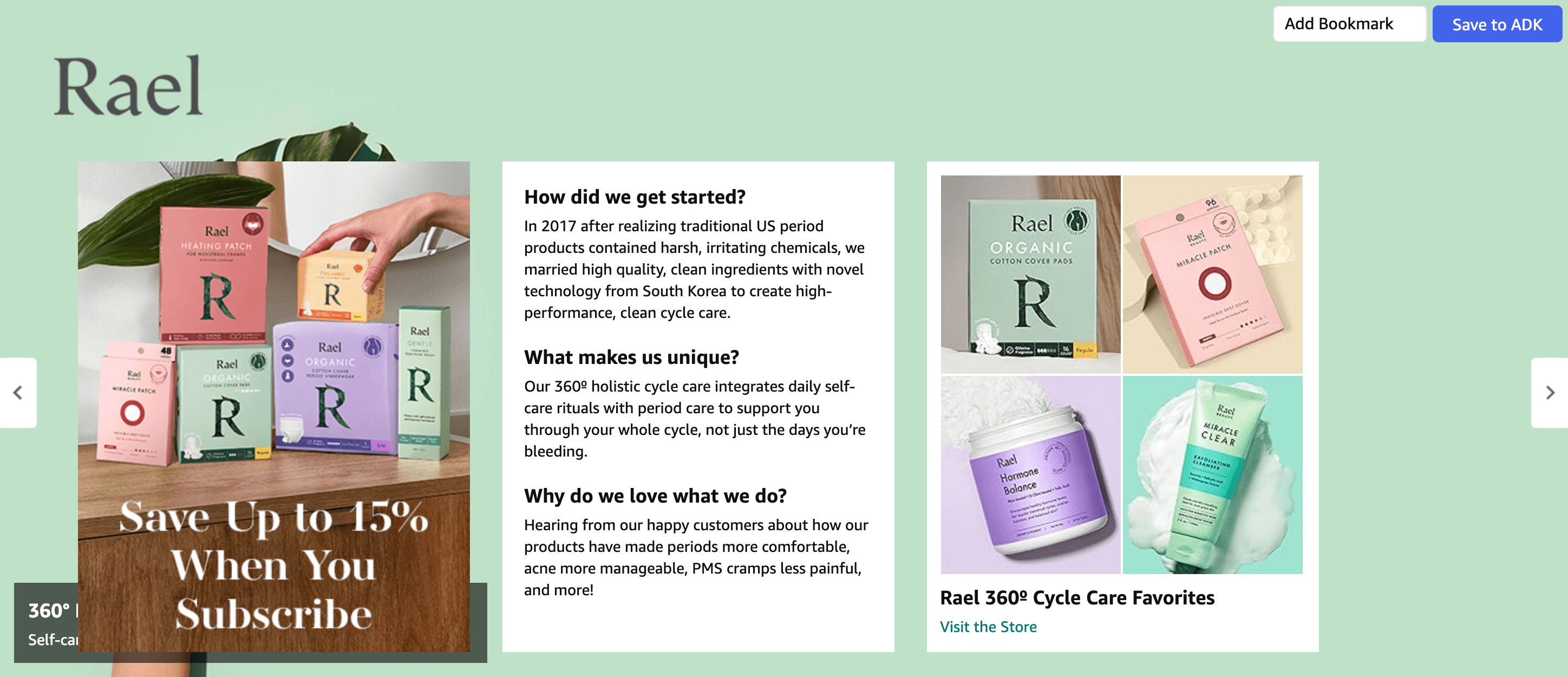 Amazon.com: Rael Pads For Women: Brand Stories