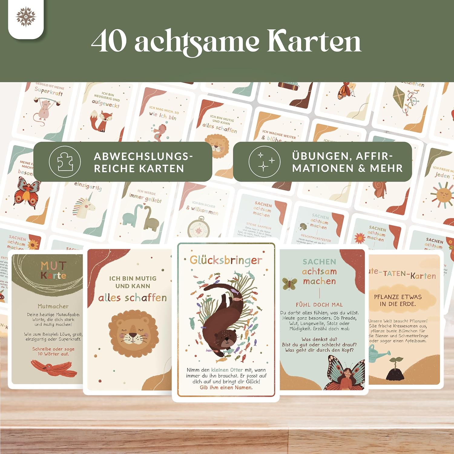 Lebenskompass Achtsamkeitskarten für Kinder Affirmationskarten Kinder für positives Denken: Infographics