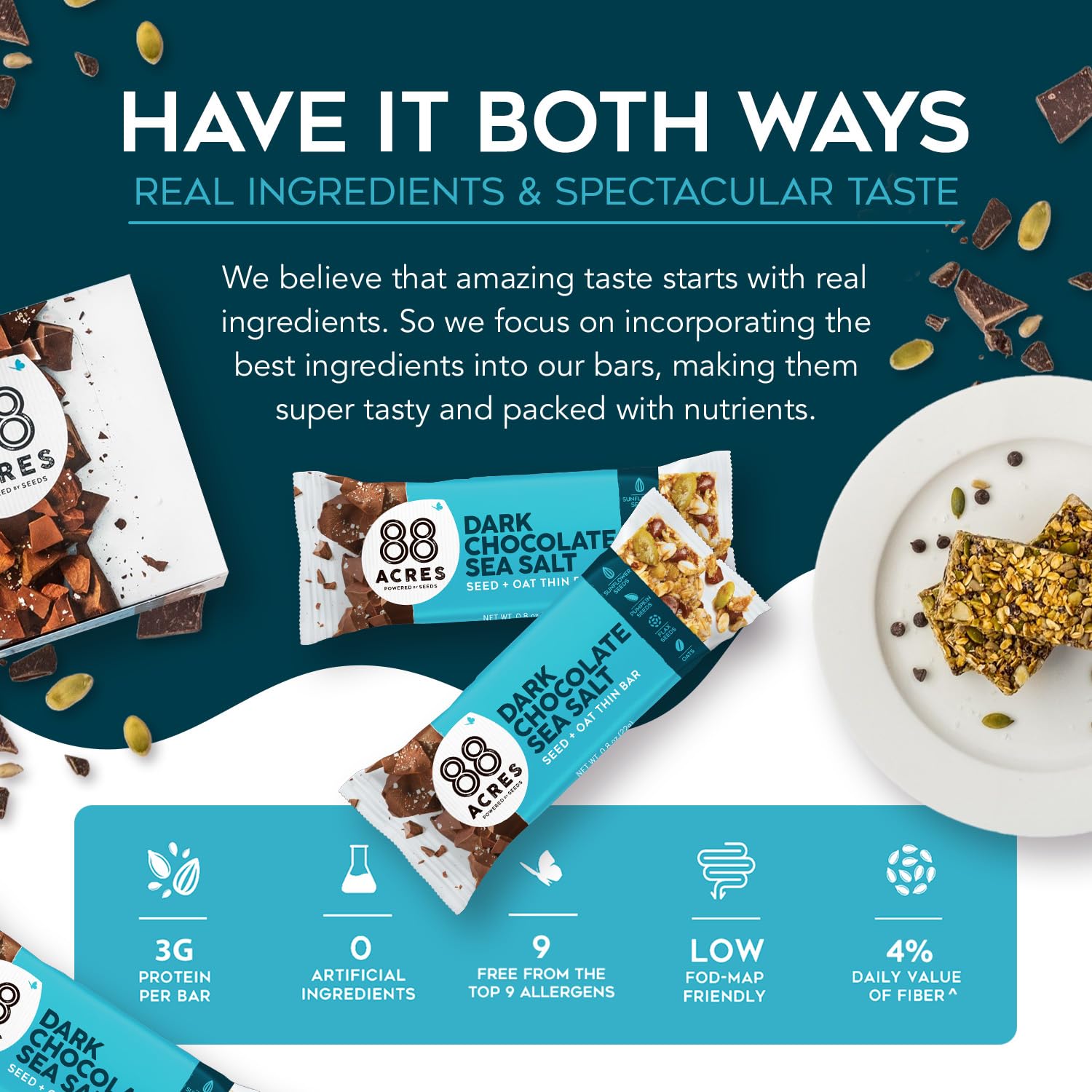 Amazon.com: 88 Acres Granola Bar Thins: Infographics