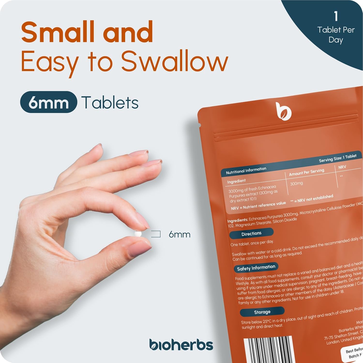 BioHerbs Echinacea Tablets High Strength: Infographics