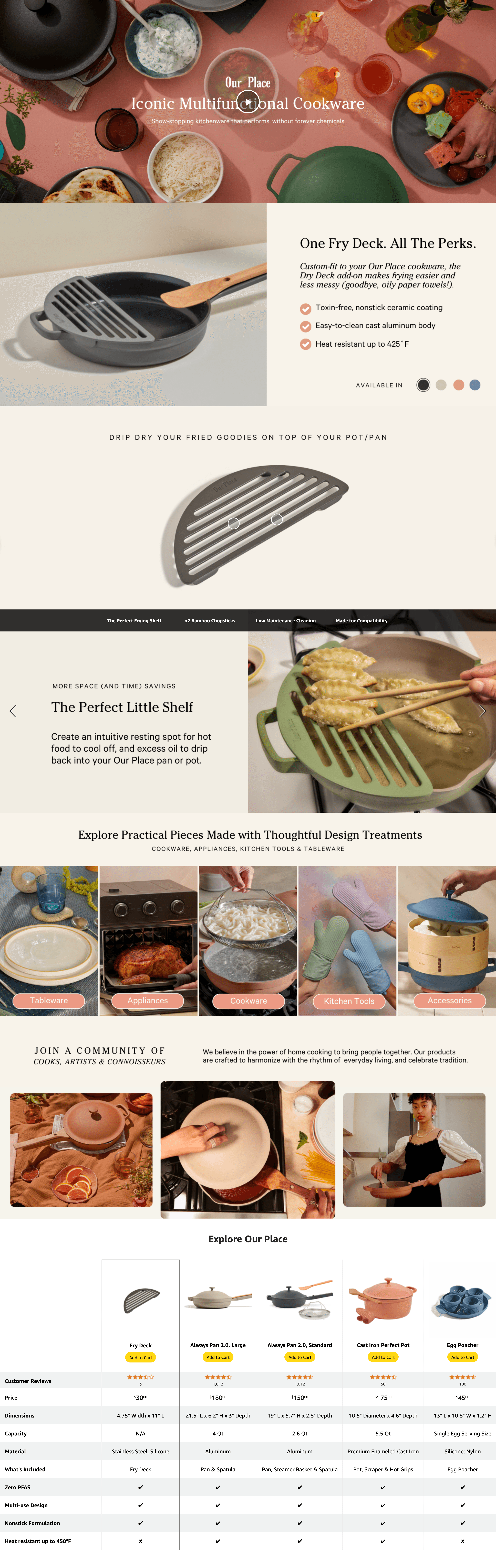 Amazon.com: Our Place Fry Deck: A+ Premium