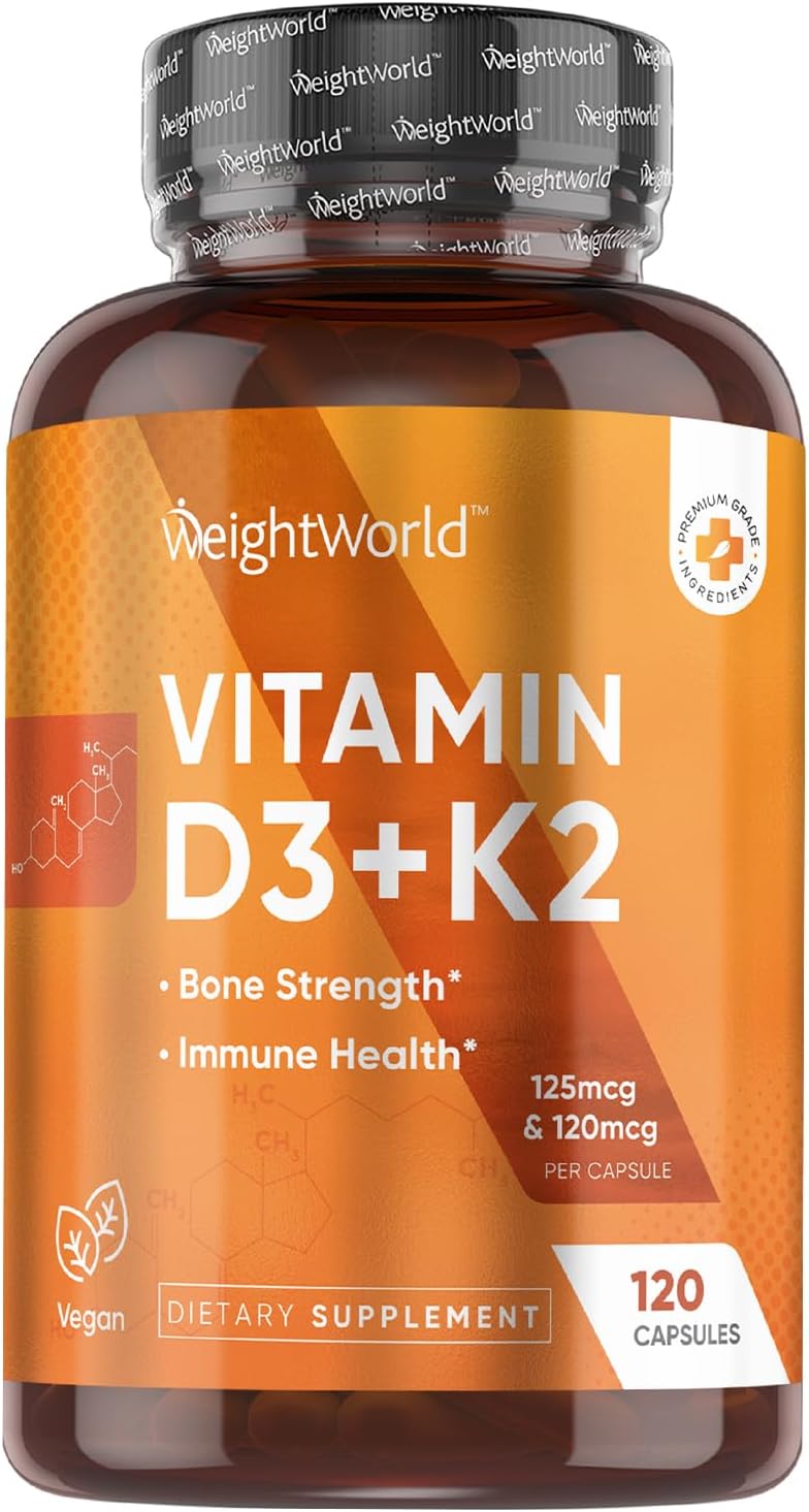 Infographics for Amazon.com: WeightWorld Vitamin D3 K2 5000 IU (125mcg) & K2 MK7 (120mcg)