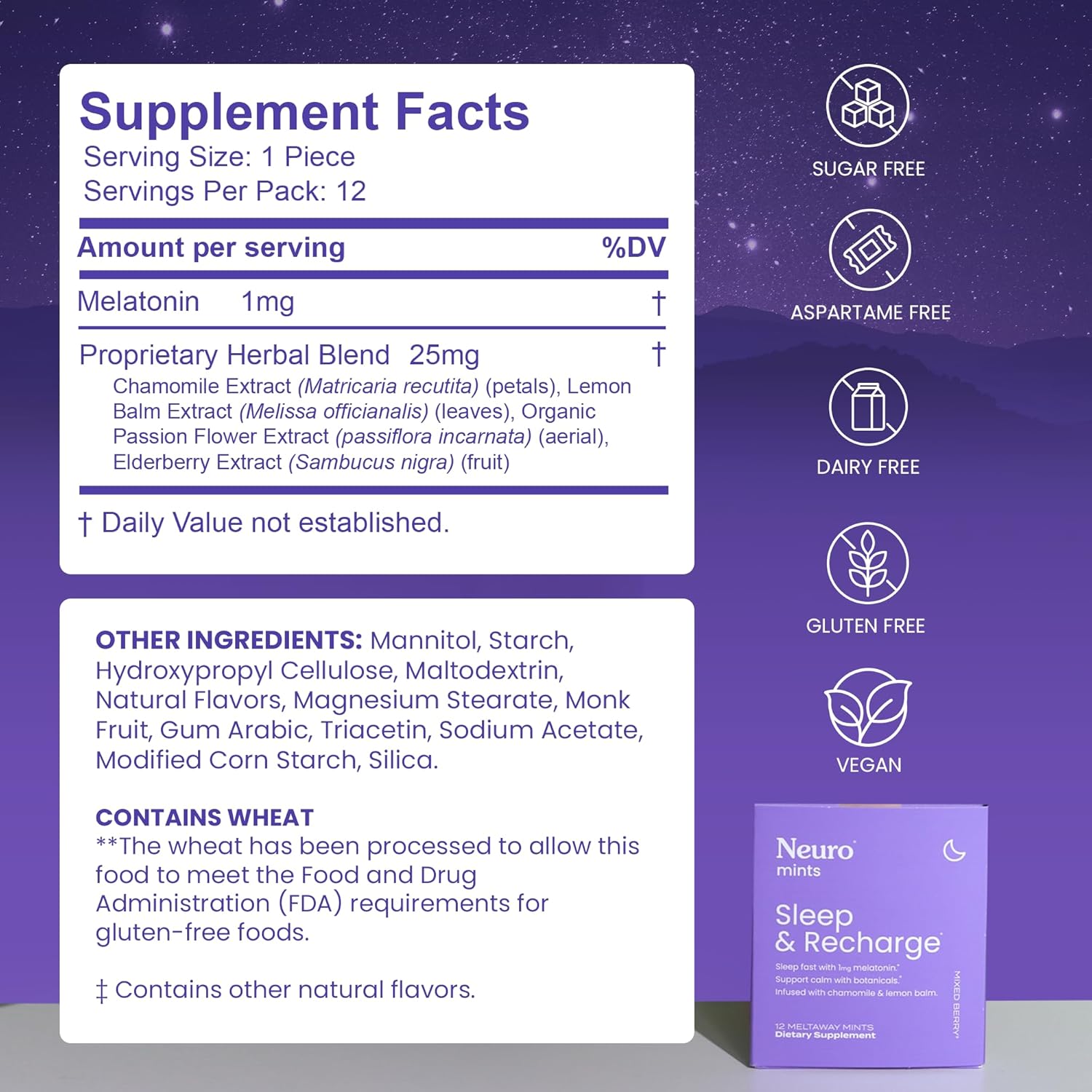 Amazon.com: Neuro Melatonin 1 mg Sleep & Recharge Mints (144 Pieces): Infographics