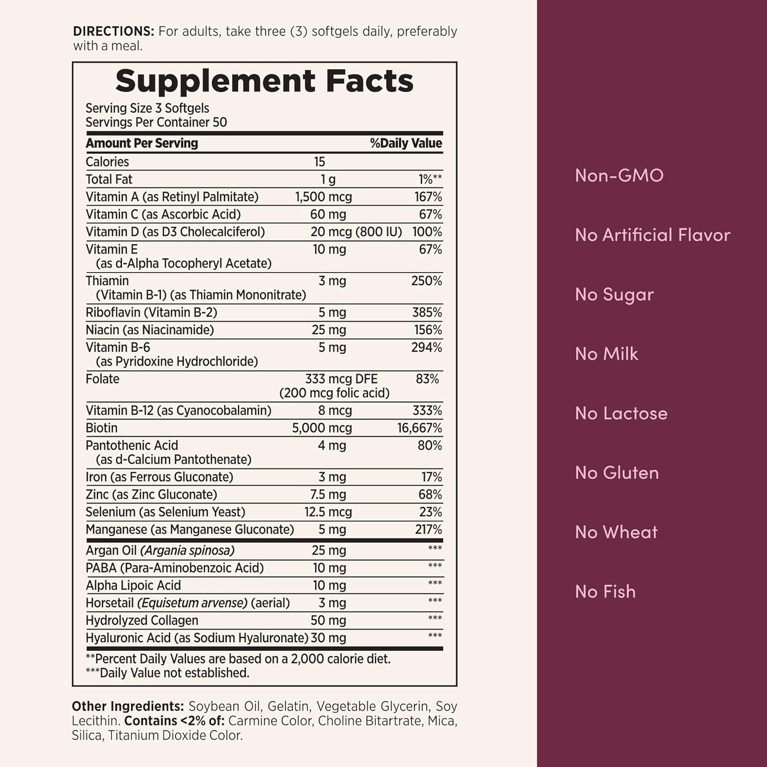Amazon.com: Nature's Bounty Advanced Hair: Infographics