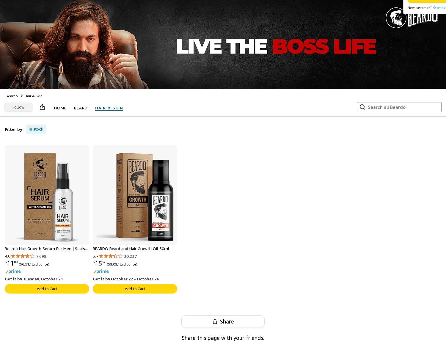 Storefront for Beardo